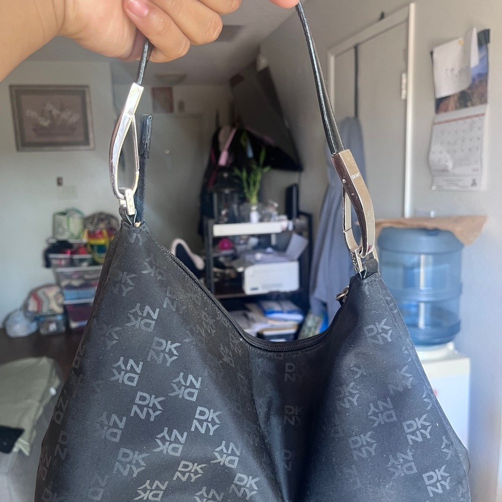 DKNY Monogram Black Shoulder Bag